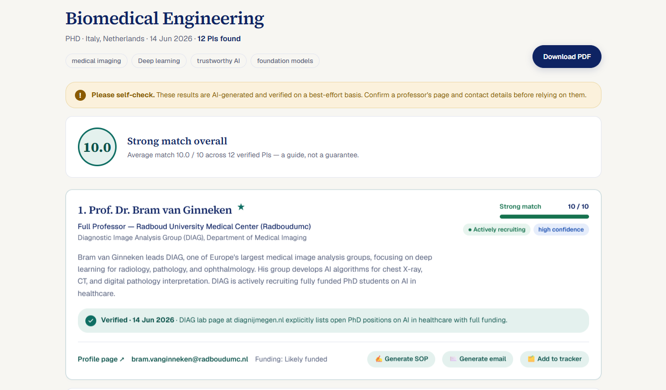 Corresponda search results with supervisor cards and their evidence